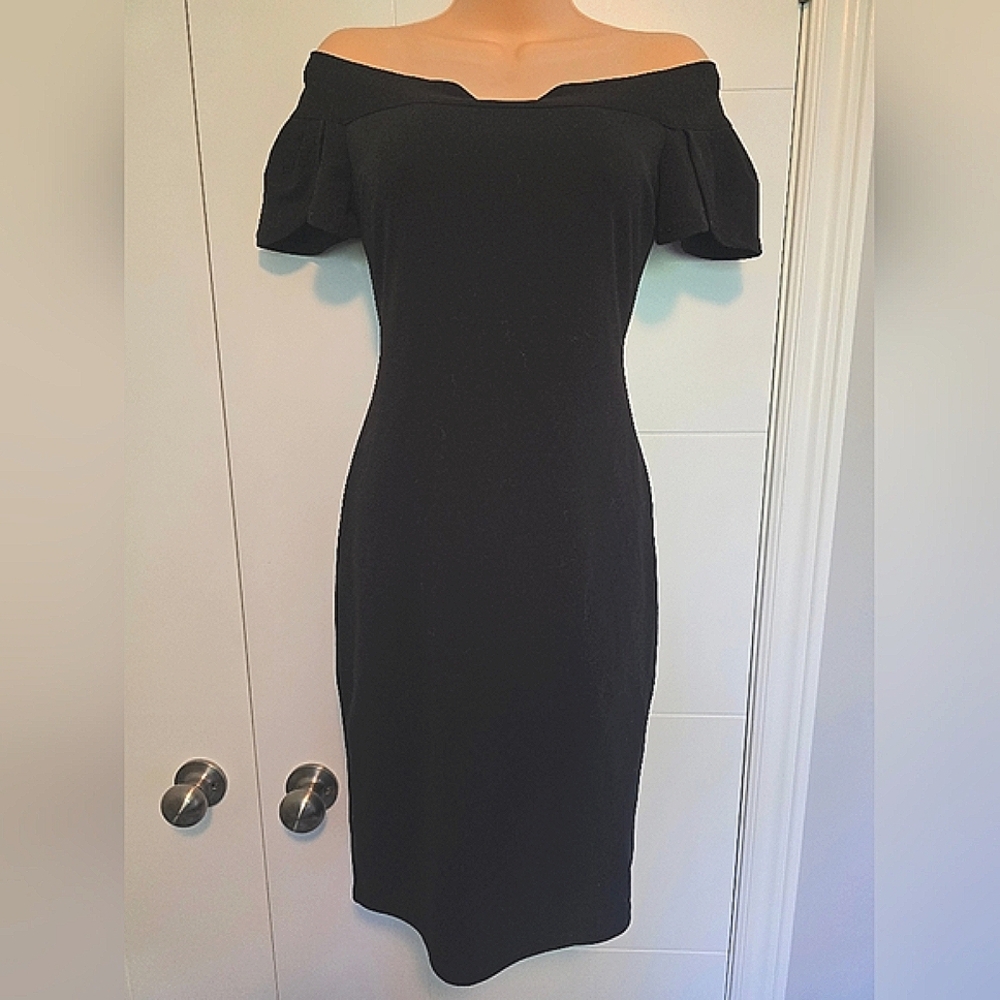 Black Swan Classic Black Midi Dress